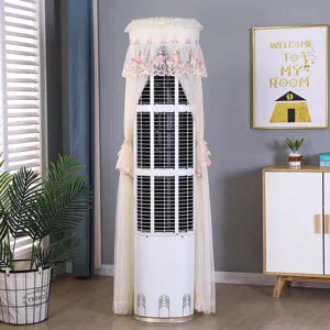 Copertura Antipolvere per Condizionatore Cilindrico in Pizzo Floreale Elegante