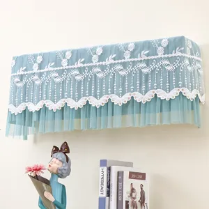 Copertura per condizionatore in pizzo da parete antipolvere rete ricamata floreale