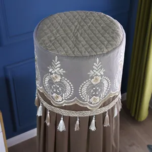 Copertura antipolvere cilindrica per condizionatore verticale in stile nordico con pizzo.