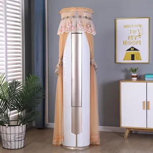Copertura antipolvere condizionatore pizzo cilindro verticale armadio tulle ricamo floreale