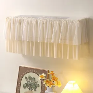 Housse anti-poussière climatiseur en dentelle murale décorative anti-vent direct rideau