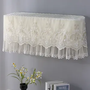 Lace air conditioner dust cover, universal wall mounted 1.5P AC protective hanging set.