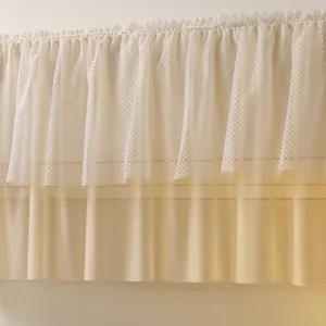 Housse anti-poussière beige en dentelle pour climatiseur suspendu, rideau de vent mural.
