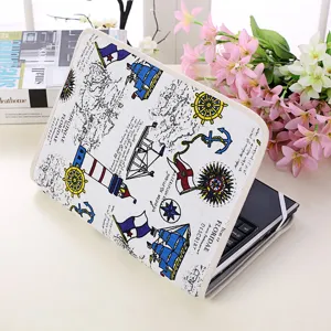Funda para ordenador portátil de 14 pulgadas mapa náutico vintage bolsa protectora impermeable