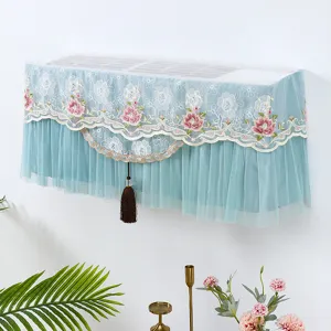 Copertura antipolvere per condizionatore sospesa ricamata in pizzo con nappa decorazione moderna
