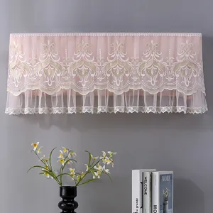Lace air conditioner dust cover wall-mounted hanging decorative protector for bedroom.
