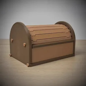 Professioneller 3D-gedruckter Brotkasten mit Rolldeckel für die frische Küchenaufbewahrung