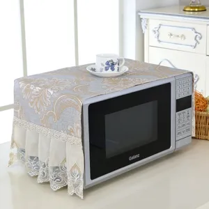 Copertura antipolvere in tessuto stile europeo per forno a microonde domestico