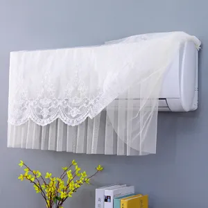 Copertura antipolvere per condizionatore in pizzo bianco protezione a rete decorativa