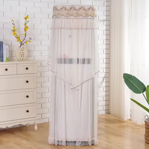 Vertical air conditioner dust cover elegant lace fabric floral embroidery living room home decor