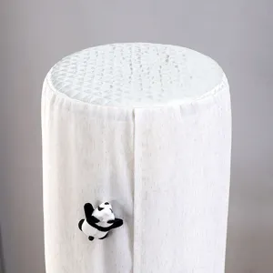 Fodera antipolvere verticale cilindrica per condizionatore con simpatico decoro panda peluche