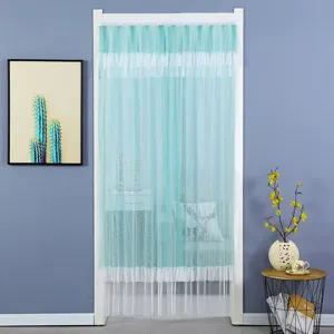 Anti-mosquito door curtain mesh lace bedroom kitchen privacy decorative hanging curtain