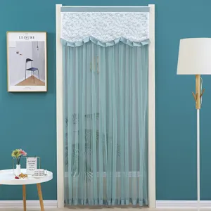 Double layer French sheer door curtain lace short curtain partition room decoration