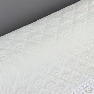 Fundas acolchadas blancas para cabecera de cama con elegante encaje, funda protectora.