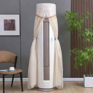 Cylindrical vertical air conditioner dust cover lace modern minimalist living room cover