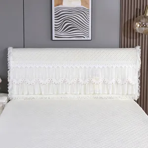 Fundas para cabecero de cama de encaje engrosado protector antipolvo respaldo decorativo