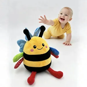 Giocattolo di Peluche Ape Parlante Saltante Interattivo per Bambini Ape Danzante a Registrazione Elettrica Peluche Bambola Interattiva per la Prima Educazione