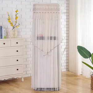 Lace vertical air conditioner dust cover european style embroidered standing unit protector.