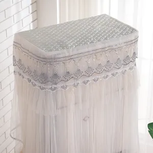 Vertical Air Conditioner Dust Cover Lace Quilted Fabric Stand Up AC Protector Decor