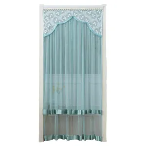 Double layer lace door curtain mesh anti mosquito bedroom partition decorative curtain