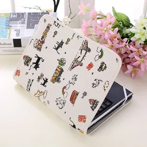 Fundas para portátil de 14 pulgadas de lona con estampado de gatos y estilo Londres para uso diario.