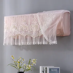 Pink lace air conditioner dust cover wall-mounted protective cover for bedroom home decor