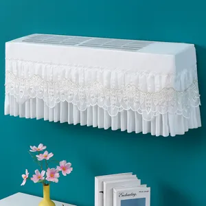 Copertura per condizionatore a parete in pizzo bianco antipolvere design moderno minimalista