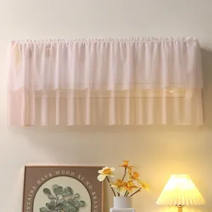 Housse anti-poussiere climatiseur en dentelle rose murale filet de protection decoratif interieur