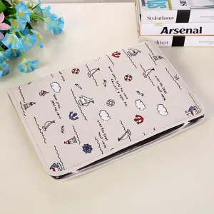 Funda para ordenador portatil de 14 pulgadas de lona con detalles de motivos marinos.