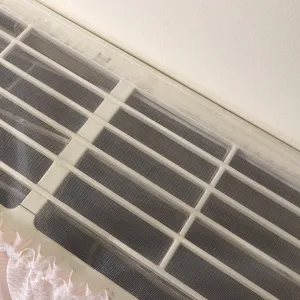 Housse anti-poussière de climatiseur maille pare-vent murale avec bord en dentelle