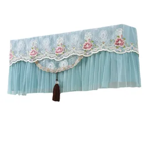 Copertura antipolvere per condizionatore in pizzo ricamato con nappina elegante