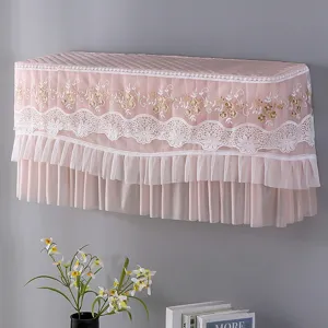 Pink lace air conditioner dust cover wall mounted 1.5P decorative household protective cover