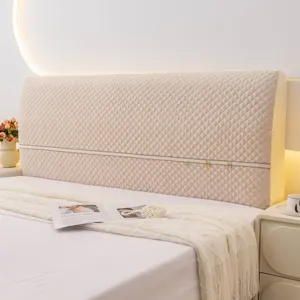 Thickened quilted headboard cover universal dustproof soft backrest protector for bedroom