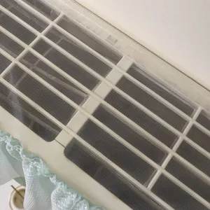Housse anti-poussière pour climatiseur mural en dentelle filet décoratif pare-vent.