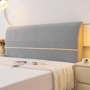 Thickened Quilted Headboard Cover Dustproof Soft Backrest Protector for Bedroom