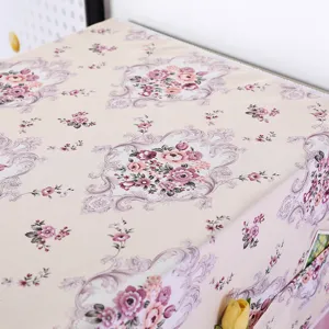 Vintage Blumen Staubschutzhaube für Kühlschrank und Waschmaschine, elegante Heimtextilien.