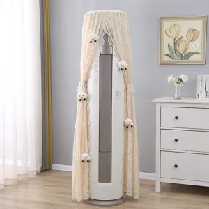 Copertura antipolvere per condizionatore verticale beige pizzo nuvola cartone animato