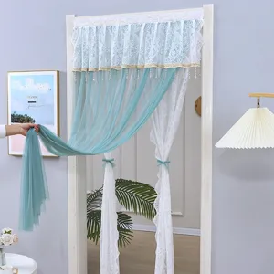 French lace door curtain mesh sheer curtain anti-mosquito bedroom partition divider decorative