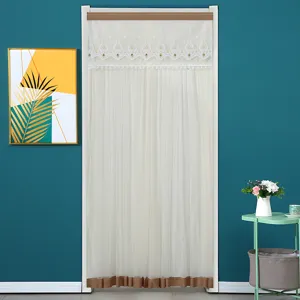 Modern Minimalist Polyester Door Curtain Floral Pattern Shading Partition Curtain For Home Living Room Bedroom