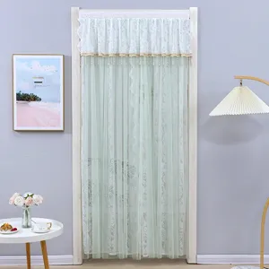 French lace door curtain gauze room partition mosquito-proof home decorative sheer curtain