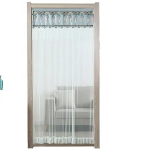 Tendina per porta in tulle doppio strato nappa blu bianco camera da letto divisorio nuovo