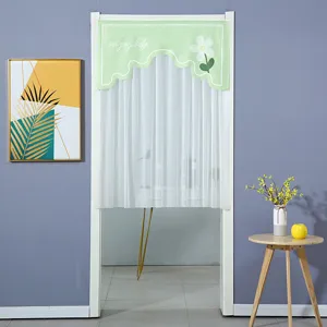 Fabric Door Curtain Modern Minimalist Printed Half Curtain Shading Partition Curtain For Bedroom Living Room Decor