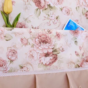 Vintage Blumen Kühlschrank Abdeckung Staubtuch Spitze Top Abdeckung mit praktischen Taschen.