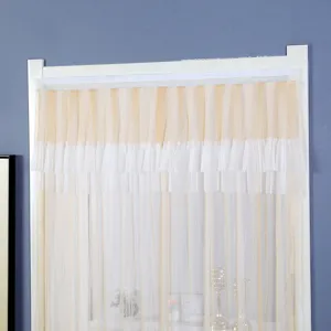 Hook and loop sheer door curtain, mosquito net curtain for bedroom and kitchen privacy detail.