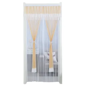 Anti-mosquito door curtain sheer lace mesh fly screen magic tape bedroom kitchen home decor