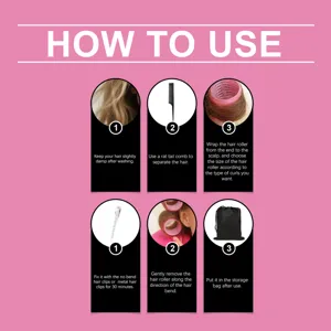 Self-grip hair rollers set styling tool natural air bangs wavy hair curler magic rollers