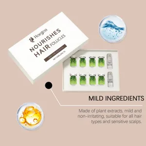 Coffret de soins capillaires HOEGOA nourrissant les follicules pileux et cuir chevelu. 8x5ml.