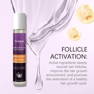 HOEGOA 30ml Apfelstammzellen Haarbürste Roller Essenzöl mit Peptiden für tiefenwirksame Pflege.