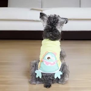 Cute summer pet vest for small dogs, breathable thin cartoon monster sleeveless shirt.