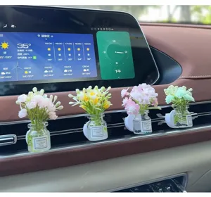 Auto Lüftungsschlitz Blume Vase Aromatherapie Flasche Parfüm süß Innenraum Dekoration